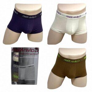 Calvin Klein Cotton Stretch Logo 3 Pack Low Rise NB3705902 Men's Underwear Trunk